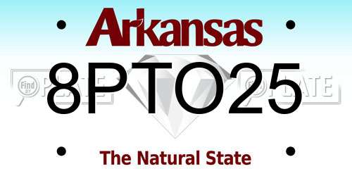 8PTO25 Arkansas License Plate