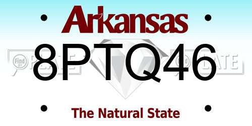 8PTQ46 Arkansas License Plate