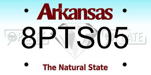 8PTS05 Arkansas License Plate
