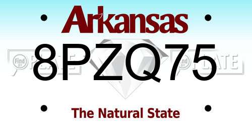 8PZQ75 Arkansas License Plate