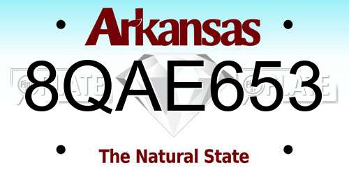 8QAE653 Arkansas License Plate