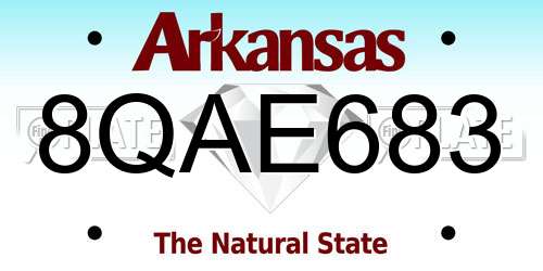 8QAE683 Arkansas License Plate