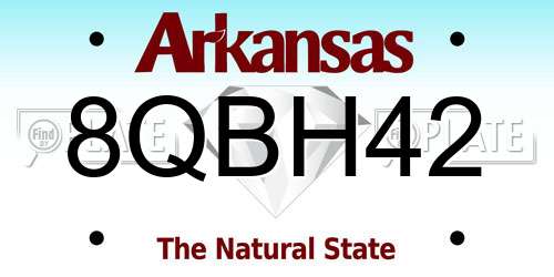 8QBH42 Arkansas License Plate