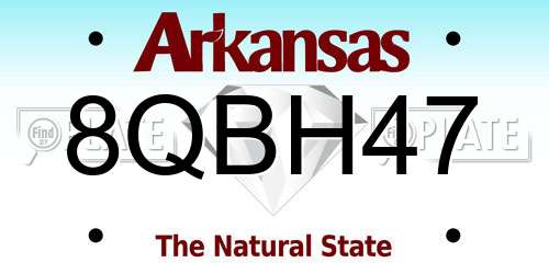8QBH47 Arkansas License Plate