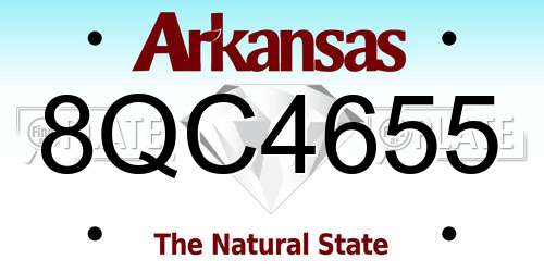 8QC4655 Arkansas License Plate