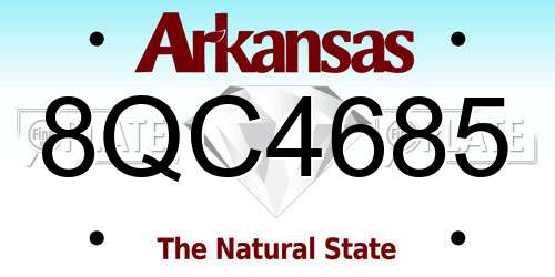 8QC4685 Arkansas License Plate