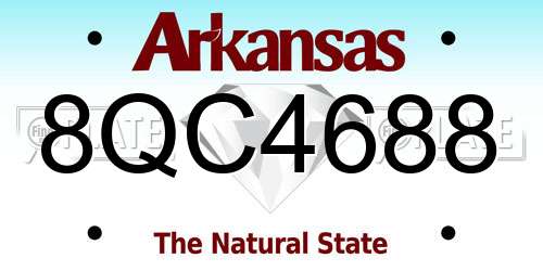 8QC4688 Arkansas License Plate