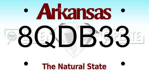 8QDB33 Arkansas License Plate