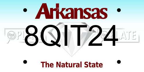 8QIT24 Arkansas License Plate