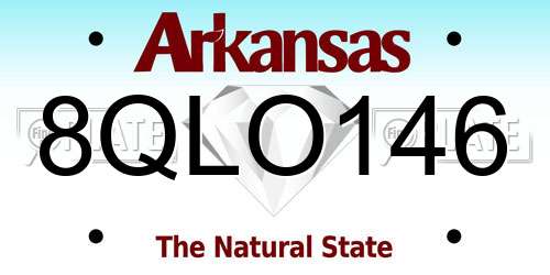 8QLO146 Arkansas License Plate