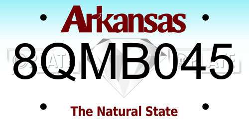 8QMB045 Arkansas License Plate