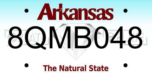8QMB048 Arkansas License Plate