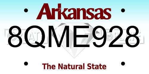 8QME928 Arkansas License Plate