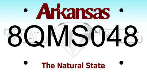 8QMS048 Arkansas License Plate