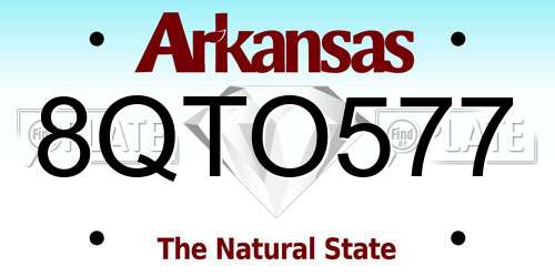 8QTO577 Arkansas License Plate