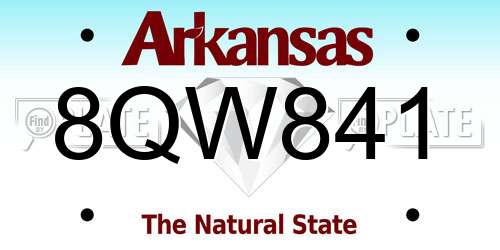 8QW841 Arkansas License Plate