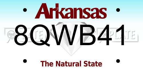 8QWB41 Arkansas License Plate