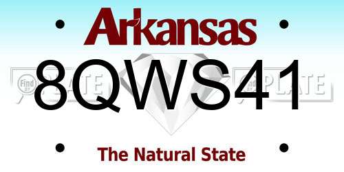 8QWS41 Arkansas License Plate