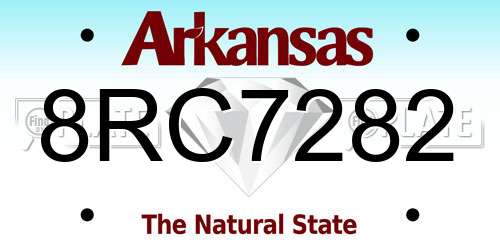 8RC7282 Arkansas License Plate