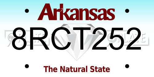 8RCT252 Arkansas License Plate
