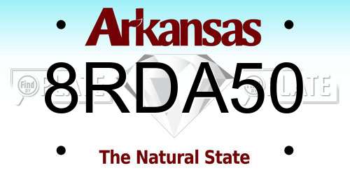 8RDA50 Arkansas License Plate