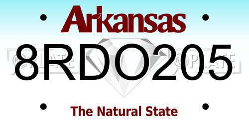 8RDO205 Arkansas License Plate