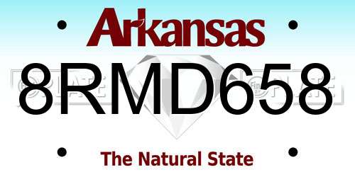 8RMD658 Arkansas License Plate