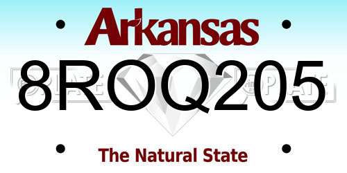 8ROQ205 Arkansas License Plate
