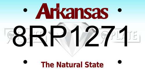 8RP1271 Arkansas License Plate