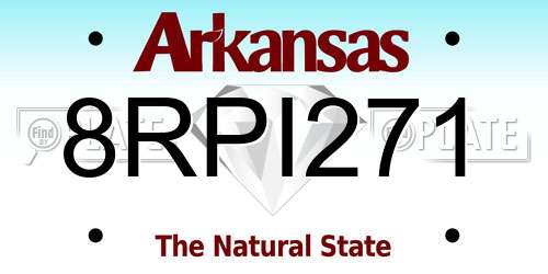 8RPI271 Arkansas License Plate
