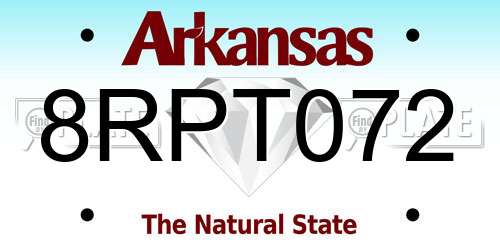 8RPT072 Arkansas License Plate