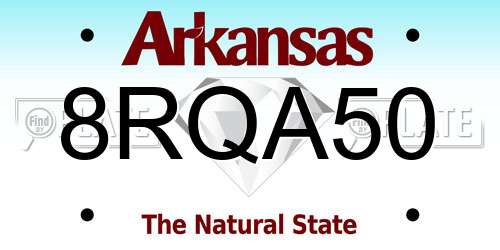 8RQA50 Arkansas License Plate