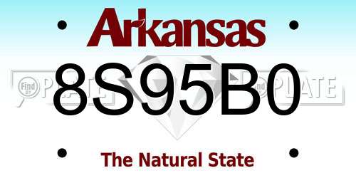 8S95B0 Arkansas License Plate