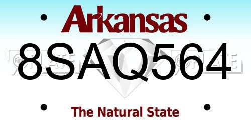 8SAQ564 Arkansas License Plate