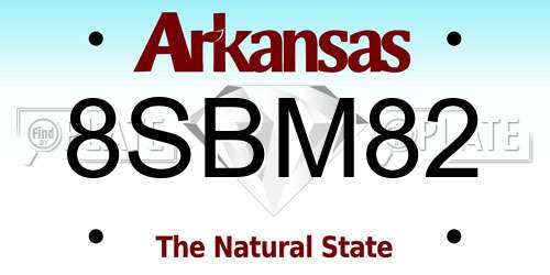 8SBM82 Arkansas License Plate
