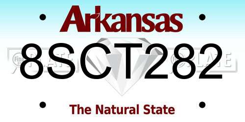 8SCT282 Arkansas License Plate