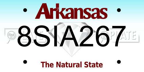 8SIA267 Arkansas License Plate