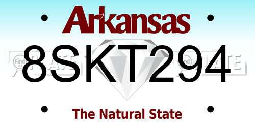 8SKT294 Arkansas License Plate