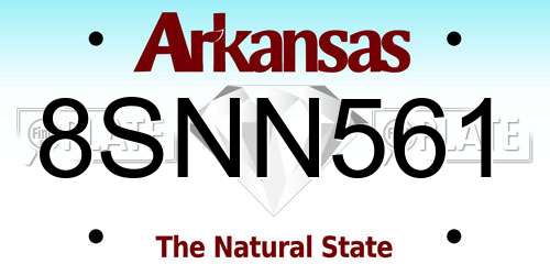 8SNN561 Arkansas License Plate