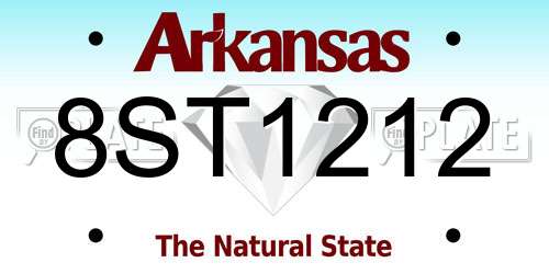 8ST1212 Arkansas License Plate