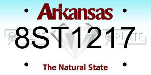 8ST1217 Arkansas License Plate