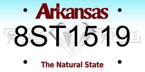 8ST1519 Arkansas License Plate