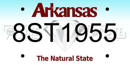 8ST1955 Arkansas License Plate