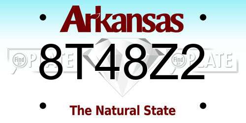 8T48Z2 Arkansas License Plate