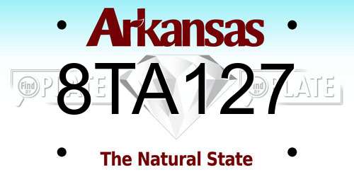 8TA127 Arkansas License Plate