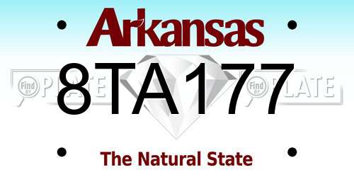 8TA177 Arkansas License Plate