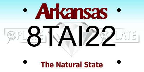 8TAI22 Arkansas License Plate