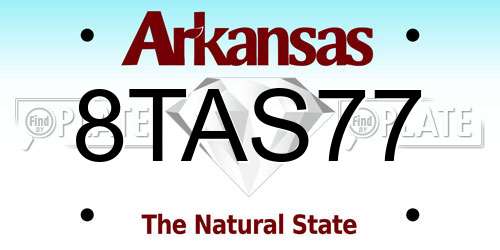8TAS77 Arkansas License Plate