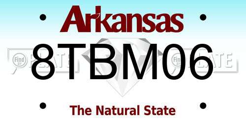 8TBM06 Arkansas License Plate