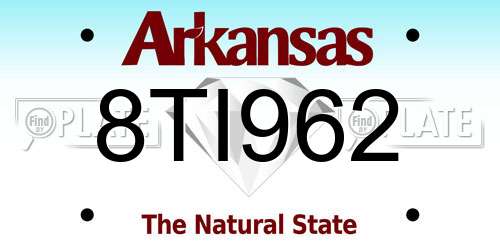 8TI962 Arkansas License Plate